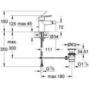 Смеситель для биде Grohe BauEdge 23332000 Хром