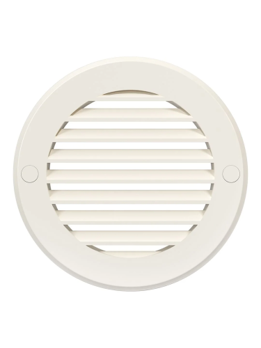 10РКН Ivory, Решетка наружная вентиляционная круглая D136 с фланцем D100, ASA