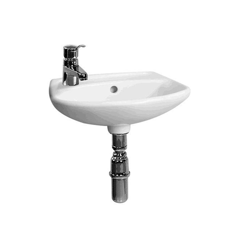 Рукомойник Jika Lyra 152710001059 белый, отверстие слева 400x300