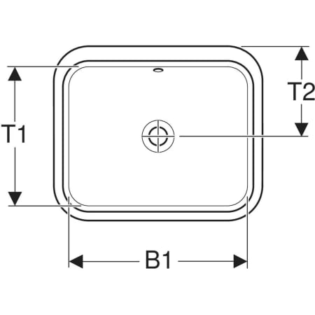 Раковина под столешницу Geberit VariForm прямоугольной формы 500.764.01.2