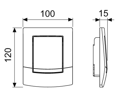 Смывная клавиша для писсура TECE ambia 9242100  белый