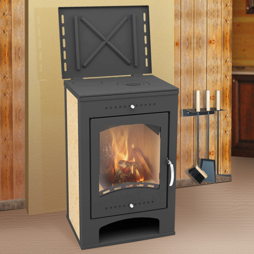 Печь-камин Мета «Варта-Аква», 9 кВт  с плитой