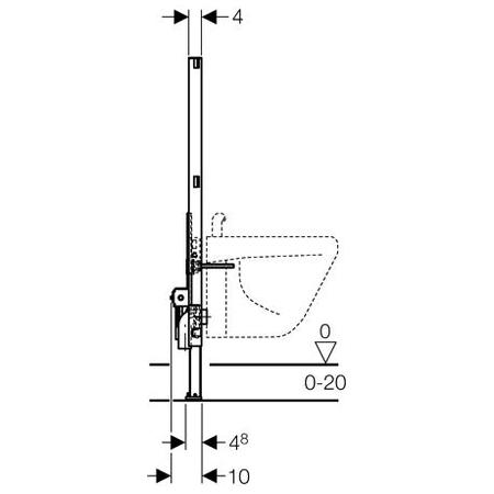 Инсталляция Geberit Duofix 98см для подвесных биде 111.539.00.1