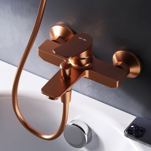 Смеситель для ванны AM.PM X-Joy F85A10044 розовое золото