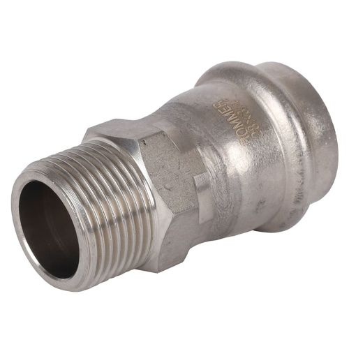 Соединитель ВПр-НР 28x3/4" пресс, нержавеющая сталь Rommer