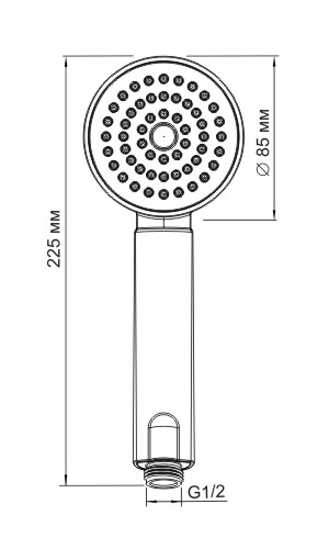 Душевая лейка WasserKraft A034