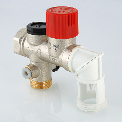 Группа безопасности бойлера Valtec 3/4" с сифоном и переходником 3/4"x1/2" VT.461.N.05