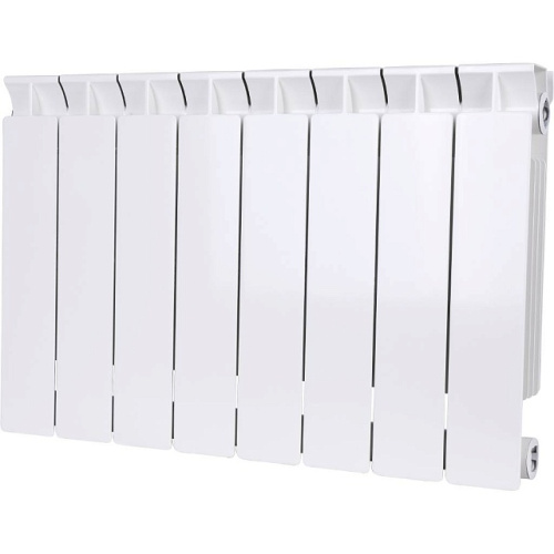 Биметаллический радиатор STOUT STYLE 350 - 8 секций, боковое, белый RAL 9010