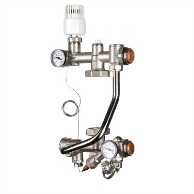 Насосно-смесительный узел VT.TECHNOMIX.0.130 для теплого пола, без насоса, монтажная длина насоса 130 мм