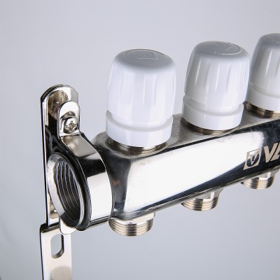 Коллектор отопления Valtec 1"нерж., 10x3/4"ЕК без расходомеров VTc.588.EMNX.0610