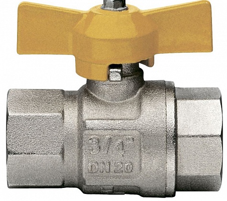 Кран шаровой 1"ВВ для газа, ручка бабочка ITAP London 068 1'