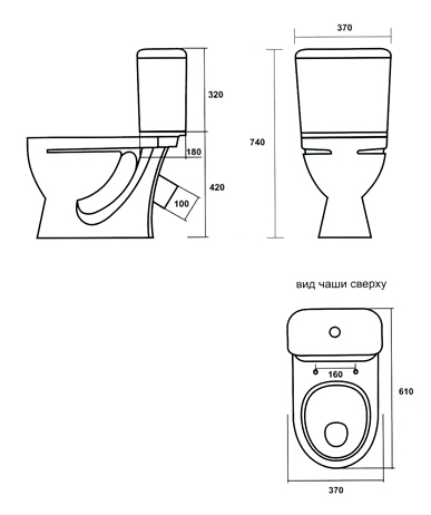 Унитаз-компакт Sanita Стандарт (Комфорт)