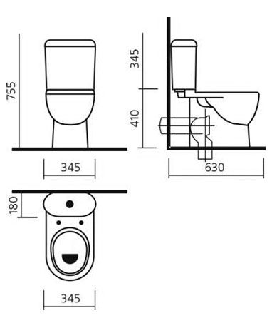 Унитаз-компакт Sanita Luxe Art сиденье дюропласт