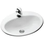 Раковина врезная Jacob Delafon Oval E1358-00 белый 500х210х415