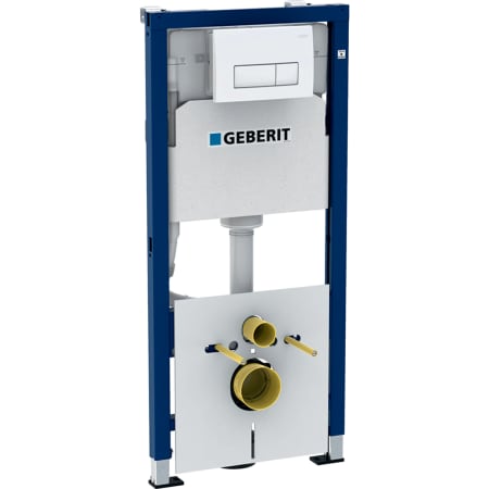 Инсталляция Geberit Duofix для подвесного унитаза, 112 см, со смывным бачком скрытого монтажа Delta 12 см, смывная клавиша Delta51 458.128.11.1