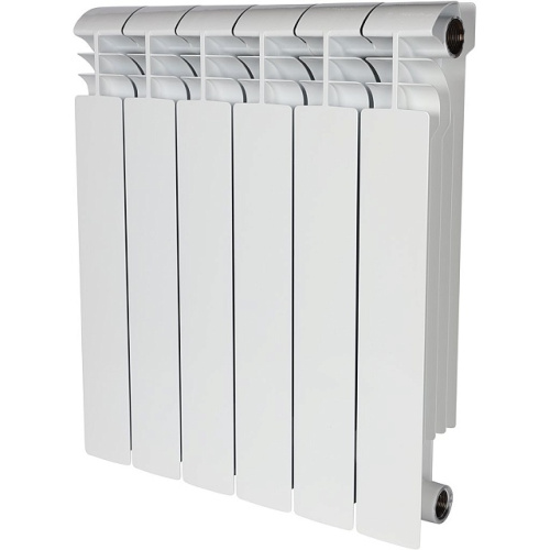 Биметаллический радиатор STOUT VEGA 500 - 6 секций, боковое, белый RAL 9016