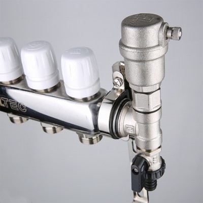 Коллектор отопления Valtec 1"нерж., 10x3/4"ЕК без расходомеров VTc.588.EMNX.0610