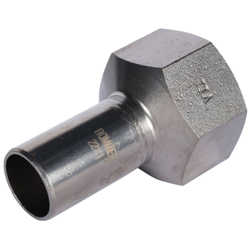 Вставка переходная НПр-ВР 22x1" пресс, нержавеющая сталь Rommer