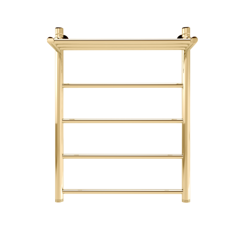 Полотенцесушитель Indigo Line с полочкой 532x700, золотой