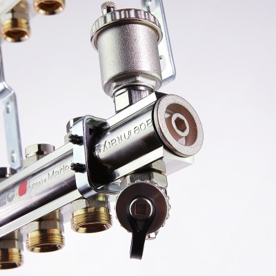 Коллектор отопления Valtec 1"латунь, 10x3/4"ЕК без расходомеров VTc.594.EMNX.0610