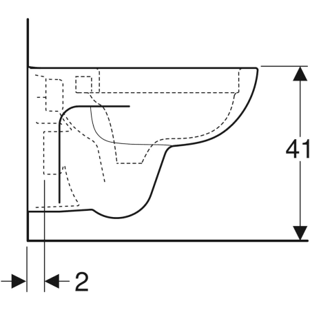 Подвесной унитаз Geberit Renova, Rimfree 203050000