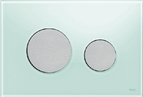 Смывная клавиша TECE loop 9240652  стекло зелоное, клавиши хром матовый