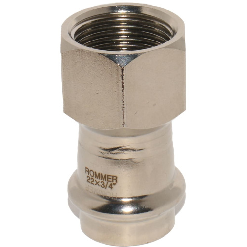 Соединитель ВПр-ВР 22x3/4" пресс, нержавеющая сталь Rommer