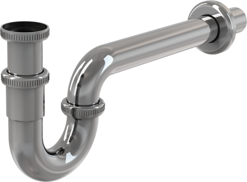 Сифон Alcaplast d 32 мм, для раковины, U-форма, цельнометаллический, с накидной гайкой 5/4" A432