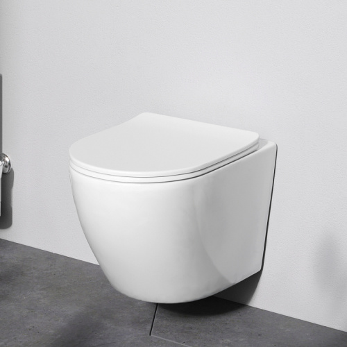 Подвесной унитаз Am.Pm Like C801900SC белый, AquaSpin торнадо, FlashClean безободковый с сиденьем микролифт