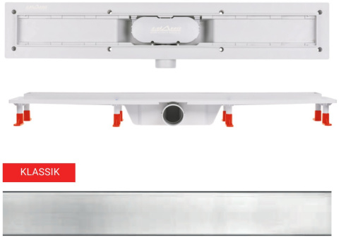 Душевой лоток MIANO 700мм KLASSIK глянец, боковой слив D50