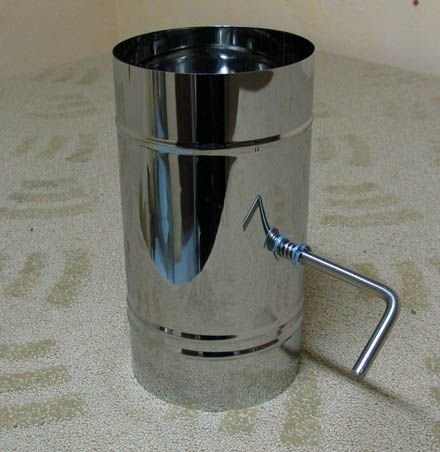 Шибер поворотный D=115(1.0) нерж.304