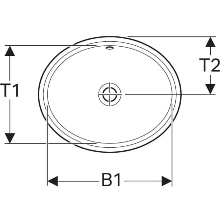 Раковина под столешницу Geberit VariForm овальной формы 500.752.01.2