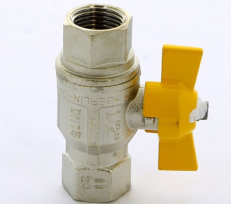 Кран шаровой 1/2"ВВ для газа, ручка бабочка ITAP Berlin 072 1/2'