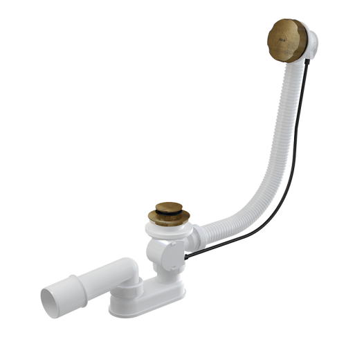 Сифон Alcaplast A55ANTIC для ванны автомат комплект, бронза-антик