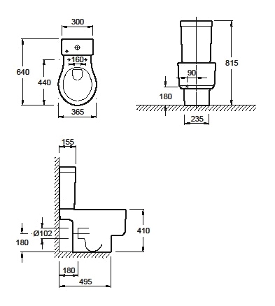Чаша напольного унитаза Jacob Delafon Formilia 4448K-00 белый 365х410х640