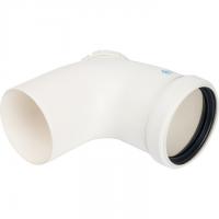 Элемент дымохода конденсац. угол 87° с инспекцией Ø80 м/п PP-FE Stout SCA-8080-010090