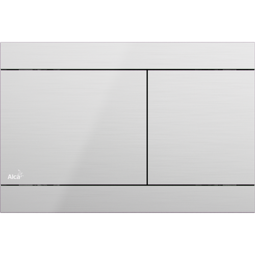 Смывная клавиша Alcaplast Flat FUN Inox, лакированная нержавейка, защита от отпечатков пальцев
