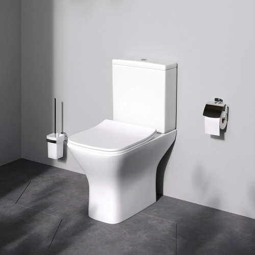 Унитаз-компакт Am.Pm Gem C908601SC белый, FlashClean безободковый с сиденьем микролифт