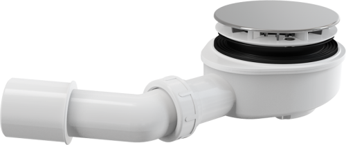 Сифон Alcaplast для душевого поддона, заниженный, хромированный A491CR