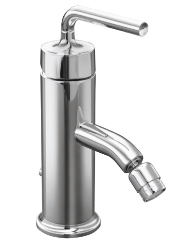 Смеситель для биде Jacob Delafon Purist E14434-4A-CP Хром, однорычажный, донный клапан