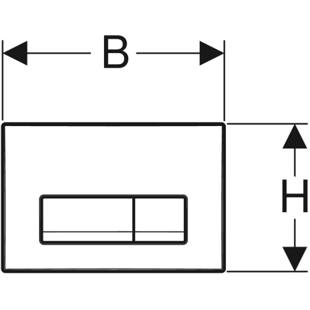 Смывная клавиша Geberit Delta51, двойной смыв 115.105.11.1