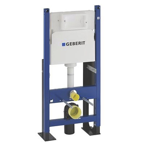 Инсталляция Geberit Duofix для подвесного унитаза, 112 см, со смывным бачком скрытого монтажа Delta 12 см, отдельно стоящий, усиленный 457.570.00.1