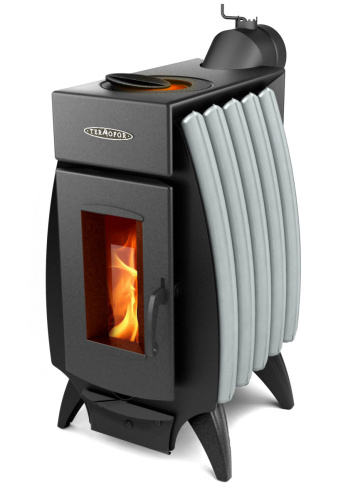 Отопительная печь Огонь-Батарея 5 антрацит-серый металлик Термофор