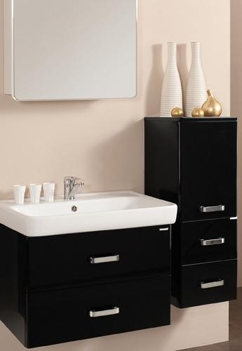 Полупенал для ванной Акватон Америна черный 1A137803AM950