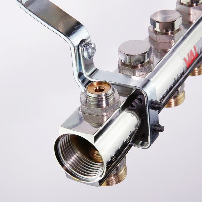 Коллектор отопления Valtec 1"латунь, 10x3/4"ЕК без расходомеров VTc.594.EMNX.0610