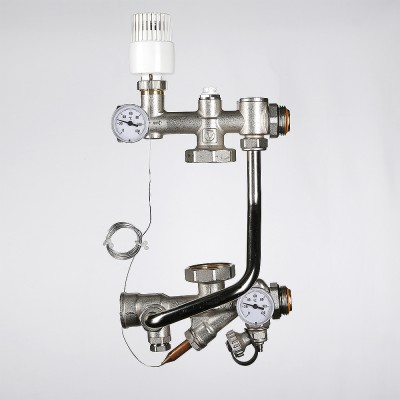 Насосно-смесительный узел VT.TECHNOMIX.0.130 для теплого пола, без насоса, монтажная длина насоса 130 мм