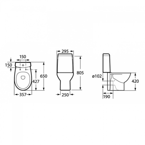 Бачок для унитаза Roca Nord с двойным сливом 341ND0000