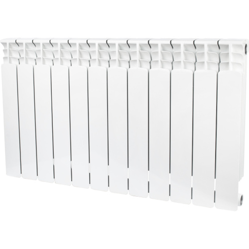Биметаллический радиатор STOUT Space 500 - 12 секций, боковое, белый RAL 9016