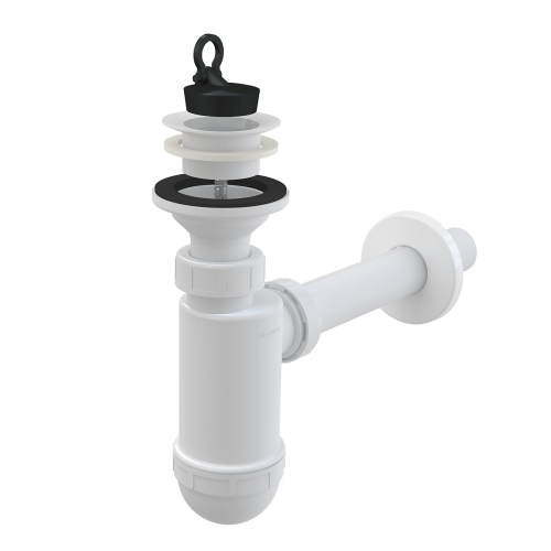 Сифон Alcaplast Ø32, для раковины, с пластмассовой peшeткой Ø63 A420