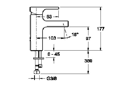 Смеситель для раковины Jacob Delafon Strayt E98339-CP хром